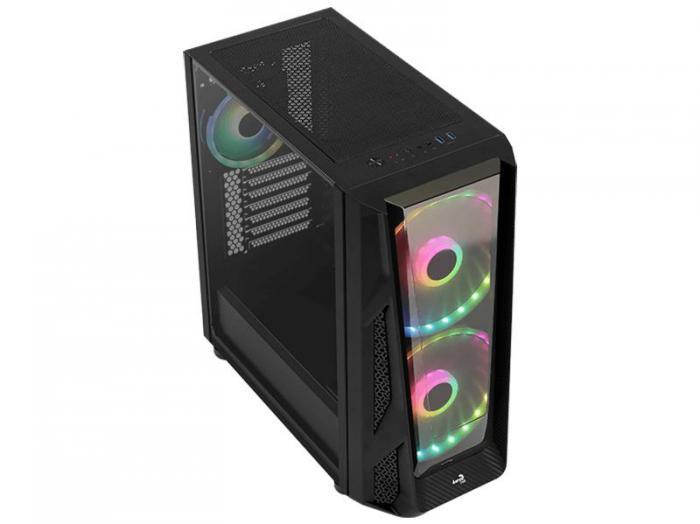 Корпус AeroCool NightHawk Duo V1 ATX без БП NightHawk Duo-G-BK-v1