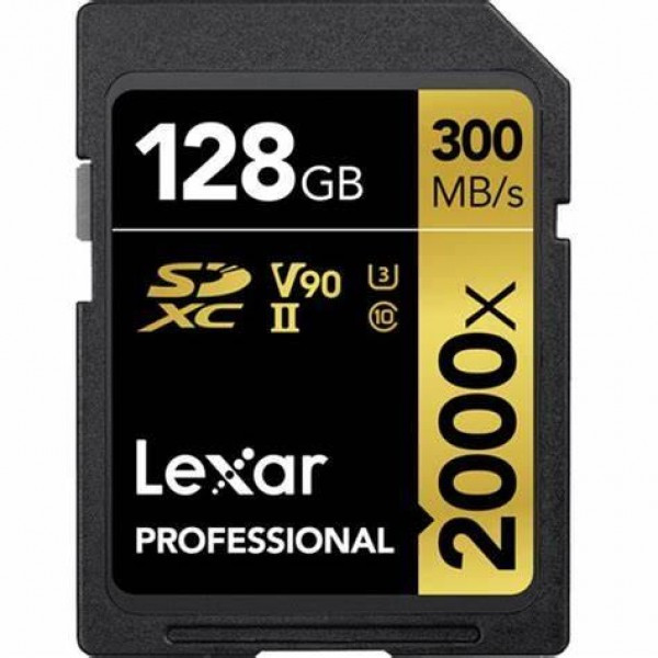 Карта памяти Lexar Professional 2000x SDXC 128Gb UHS-II U3 V90 300MB/s (R) 260MB/s (W) - фото 1 - id-p207710775