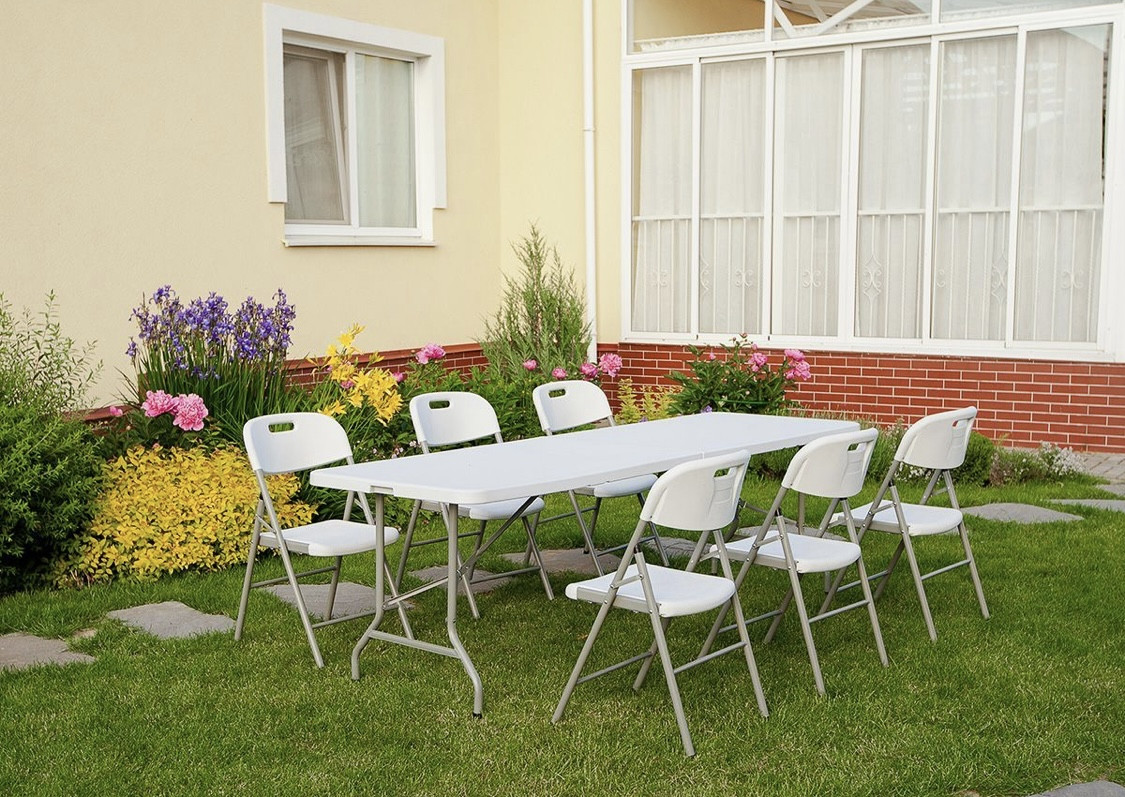 Набор складной садовой мебели CALVIANO (6 стульев +стол) - фото 1 - id-p178568282