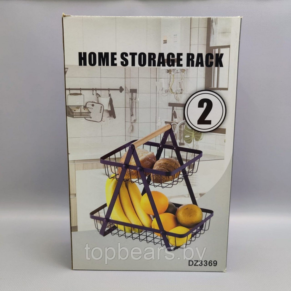 Корзина для хранения фруктов, овощей, посуды Home storage rack / фруктовница / хлебница / органайзер - фото 7 - id-p207713126