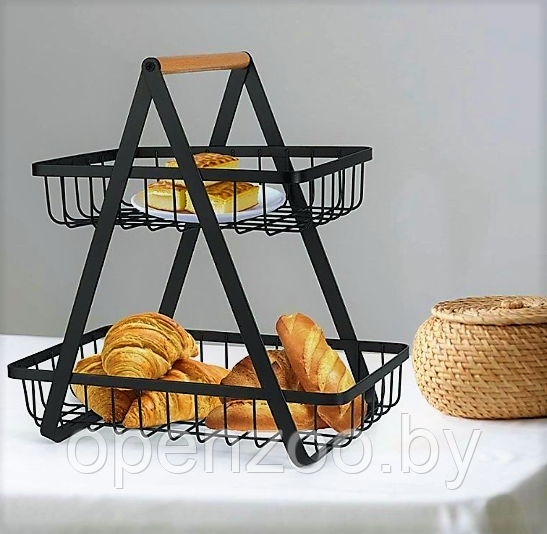 Корзина для хранения фруктов, овощей, посуды Home storage rack / фруктовница / хлебница / органайзер - фото 6 - id-p207713349