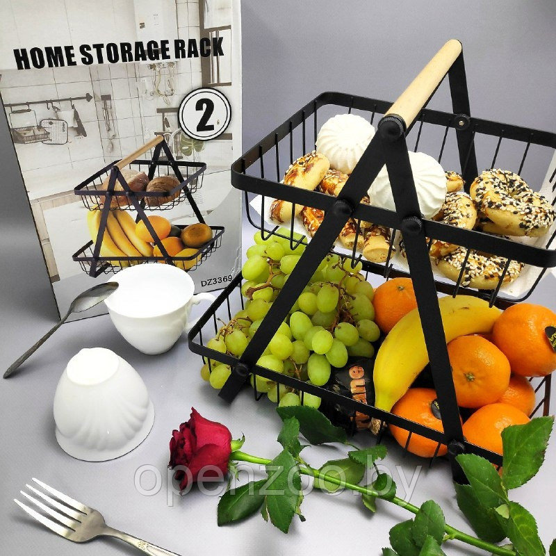 Корзина для хранения фруктов, овощей, посуды Home storage rack / фруктовница / хлебница / органайзер - фото 8 - id-p207713350