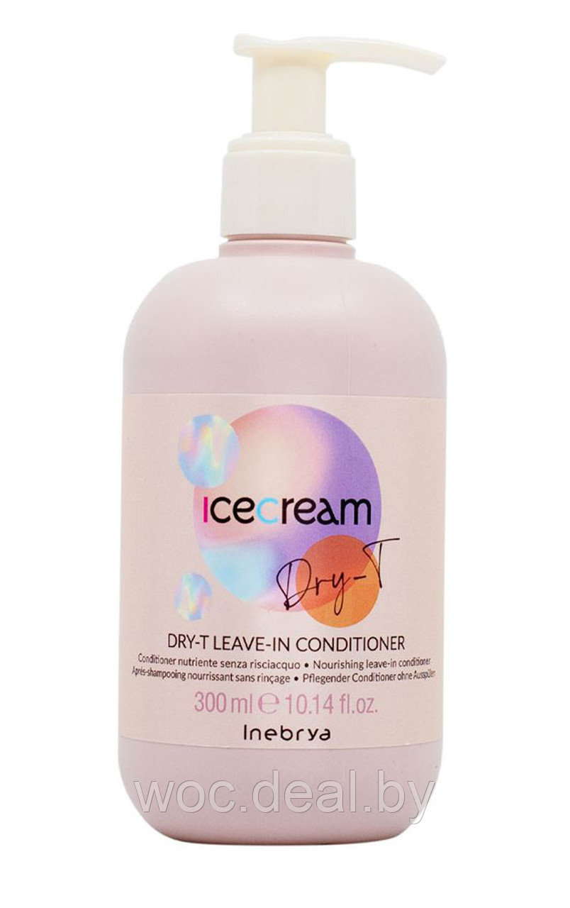 Inebrya Кондиционер несмываемый для сухих и пористых волос Leave-in Dry-T Ice Cream, 300 мл - фото 1 - id-p167432634