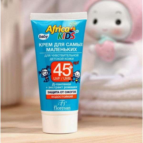 Солнцезащитный крем Africa Kids baby SPF 45+ для чувствительной кожи 50мл - фото 1 - id-p207712455