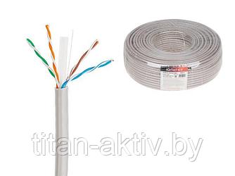 Кабель витая пара U/UTP Cat6E 4х2х23AWG (0.57мм) 100м, медь, внутр. (ПВХ) Юпитер (ЮПИТЕР)