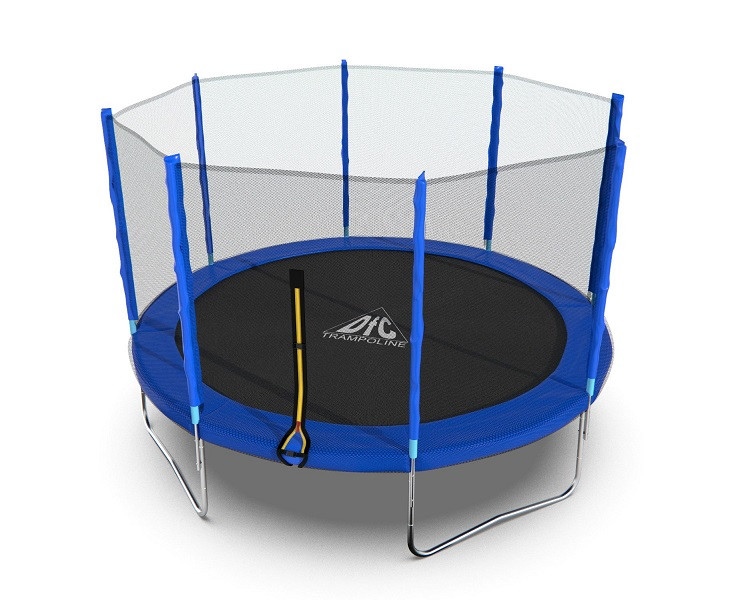 Батут DFC Trampoline Fitness с сеткой 12FT-TR-B - фото 1 - id-p207714109