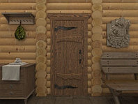 Дверь для сауны Doorwood деревянная состаренная "Русь" 190*70