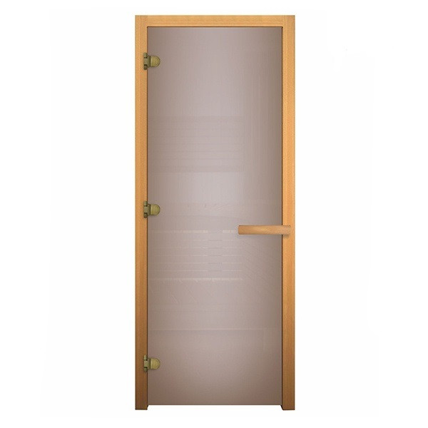 Дверь для бани 1800х700 (сатин матовая, 3 петли, 8мм) - фото 1 - id-p207714316