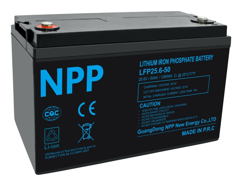 Аккумулятор NPP LiFePO4 25.6 V, 50 Ah (50A) - фото 1 - id-p207719590