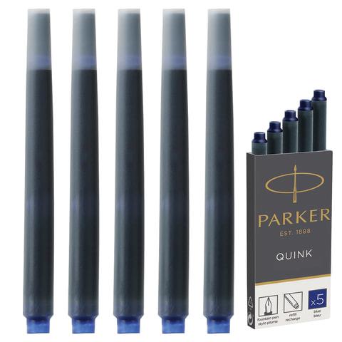 Картриджи чернильные PARKER "Cartridge Quink", КОМПЛЕКТ 5 штук, синие - фото 2 - id-p207709447