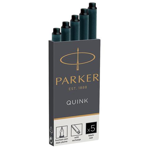 Картриджи чернильные PARKER "Cartridge Quink", КОМПЛЕКТ 5 штук, черные - фото 1 - id-p207719593