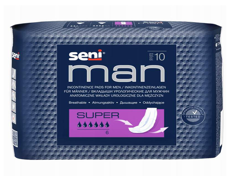 Урологические вкладыши для мужчин Seni Man Super, 10 шт. - фото 1 - id-p132290617