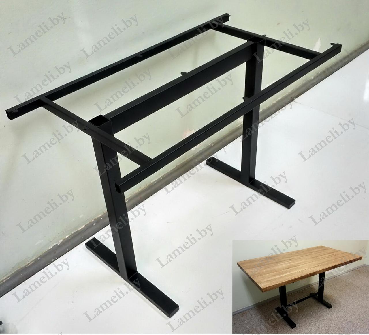 Металлическое подстолье для стола серии "Н" черное в стиле Лофт. Выбор цвета и размера. Доставка по РБ! - фото 1 - id-p102718330