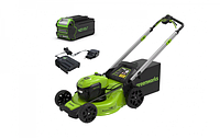 Аккумуляторная газонокосилка GreenWorks GD40LM48SPK4 40В DigiPro (в комплекте АКБ + Зарядное устройство)