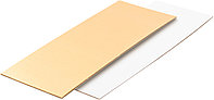 Подложка для рулета прямоугольная 295*108 мм (толщина 1,5 мм), золото/серебро, из фольгированного картона