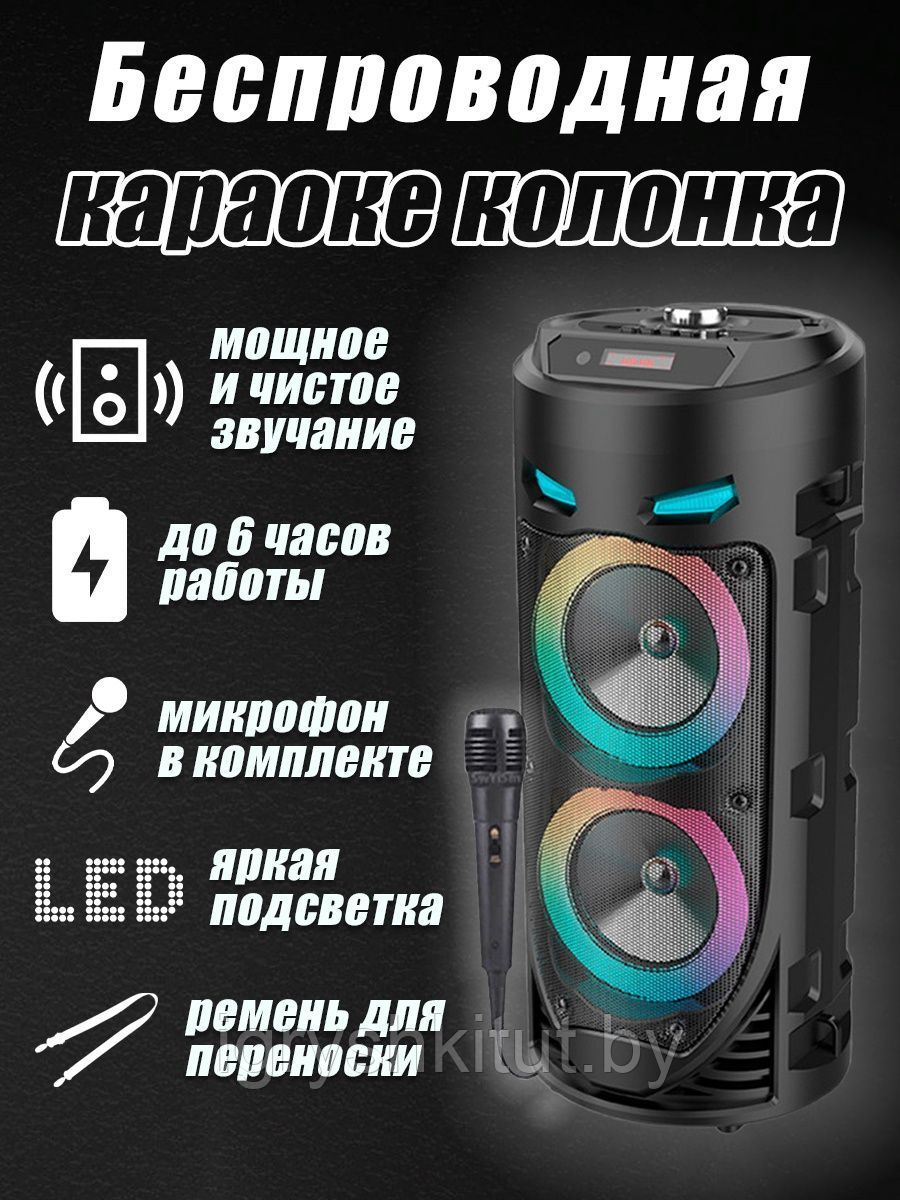 Портативная колонка BT Speaker с микрофоном и пультом - фото 1 - id-p207762029