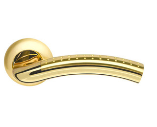 Дверная ручка VERONI - N 96 PB  Золото глянец / Хром