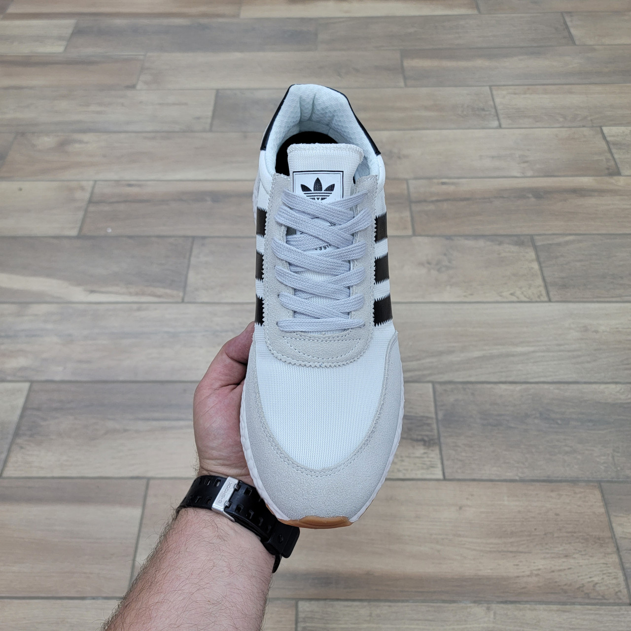 Кроссовки Adidas Iniki Runner Boost White Black - фото 3 - id-p100444017