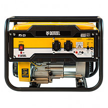 Генератор бензиновый PS 25, 2.5 кВт, 230 В, 15 л, ручной стартер Denzel, фото 3