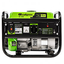 Генератор бензиновый БС-1200, 1 кВт, 230 В, четырехтактный, 5.5 л, ручной стартер Сибртех, фото 3