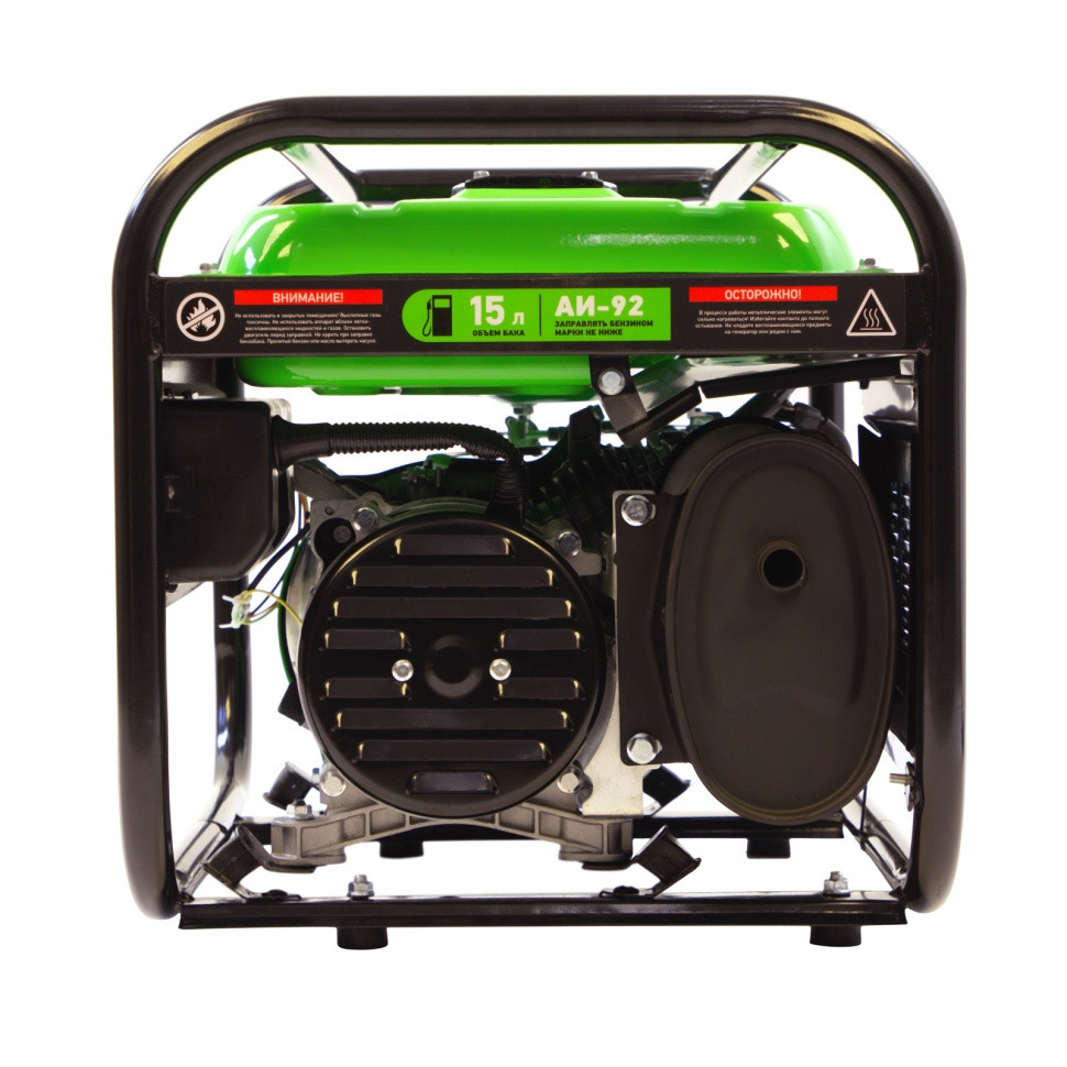 Генератор бензиновый БС-2500, 2.2 кВт, 230В, четырехтактный, 15 л, ручной стартер Сибртех - фото 6 - id-p207771532