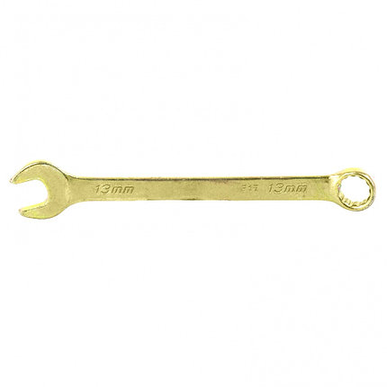 Ключ комбинированный, 13 мм, желтый цинк Сибртех, фото 2