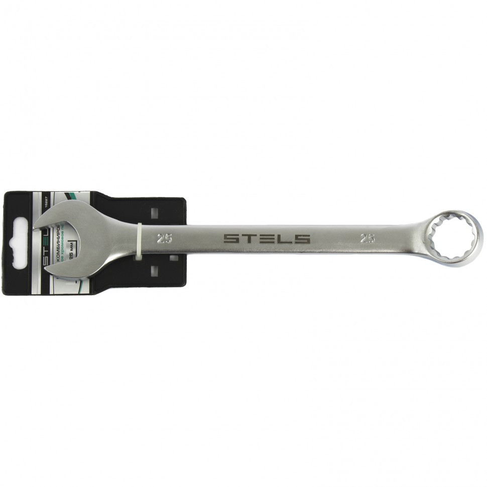 Ключ комбинированный, 25 мм, CrV, матовый хром Stels - фото 2 - id-p207767427
