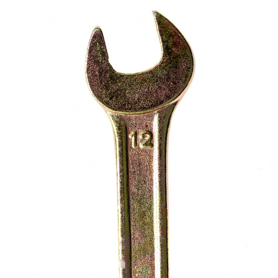 Ключ рожковый, 12 х 13 мм, желтый цинк Сибртех - фото 2 - id-p207767483