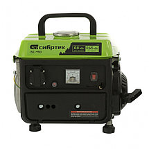 Генератор бензиновый БС-950, 0.8 кВт, 230 В, 2-х тактный, 4 л, ручной стартер Сибртех, фото 2