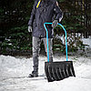 Движок для уборки снега пластиковый, 780 х 420 х 1140 мм, стальная рукоятка, Россия, Сибртех, фото 6