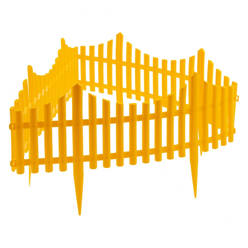 Забор декоративный "Гибкий", 24 х 300 см, желтый, Россия, Palisad - фото 1 - id-p207768818