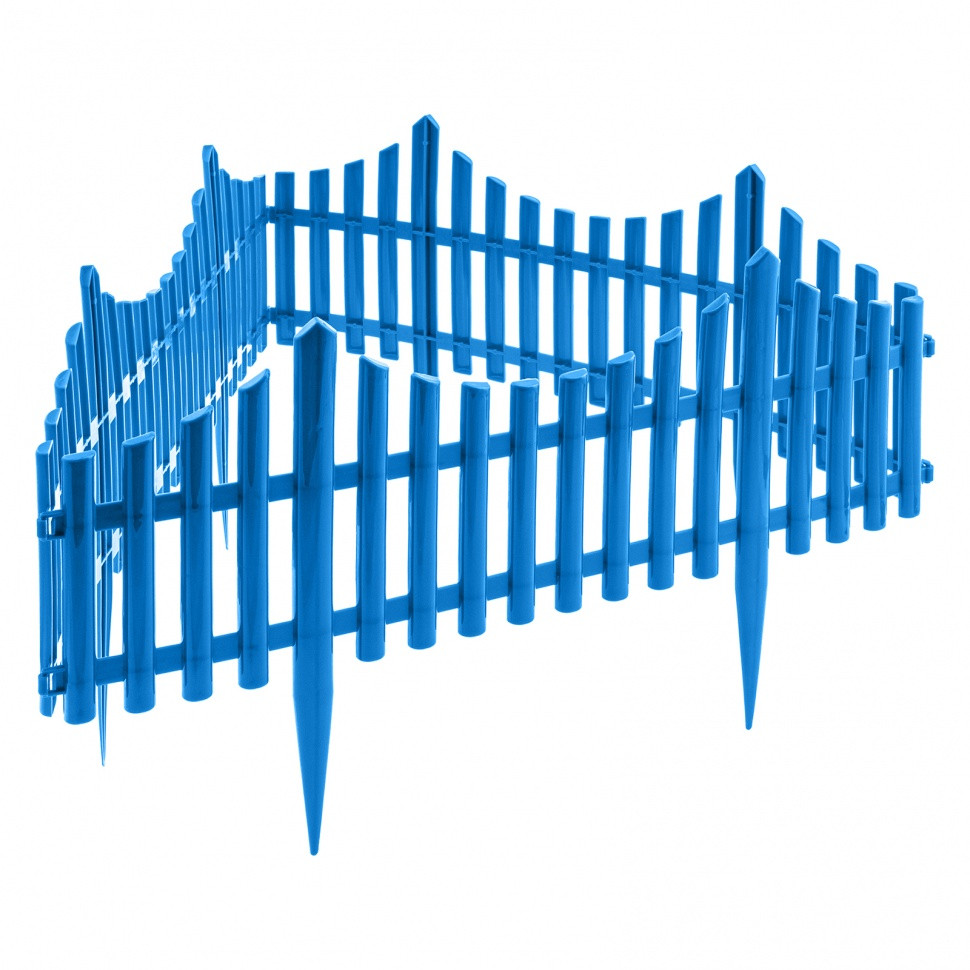 Забор декоративный "Гибкий", 24 х 300 см, голубой, Россия, Palisad - фото 1 - id-p207768821