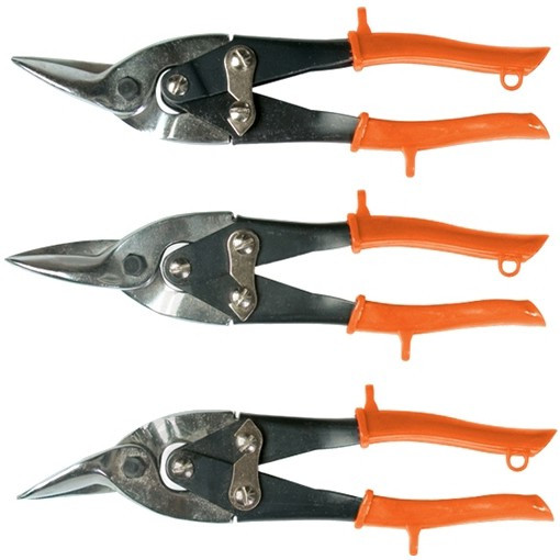 Ножницы по металлу, 250 мм, обрезиненные рукоятки, 3 шт, прямые, левые, правые Sparta - фото 1 - id-p207772826