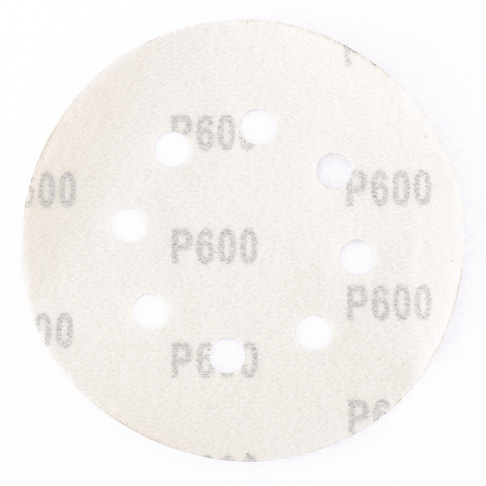 Круг абразивный на ворсовой подложке под "липучку", перфорированный, P 240, 125 мм, 5 шт Matrix - фото 2 - id-p207770341