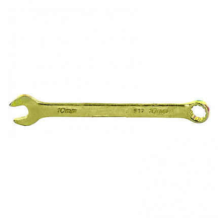 Ключ комбинированный, 10 мм, желтый цинк Сибртех, фото 2