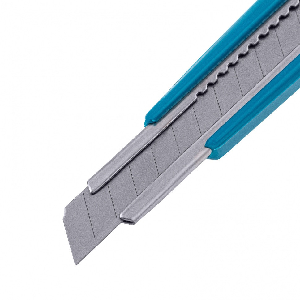 Нож, 145 мм, корпус ABS пластик, выдвижное сегментное лезвие 9 мм (SK-5), металлическая направляющая Gross - фото 2 - id-p207770384