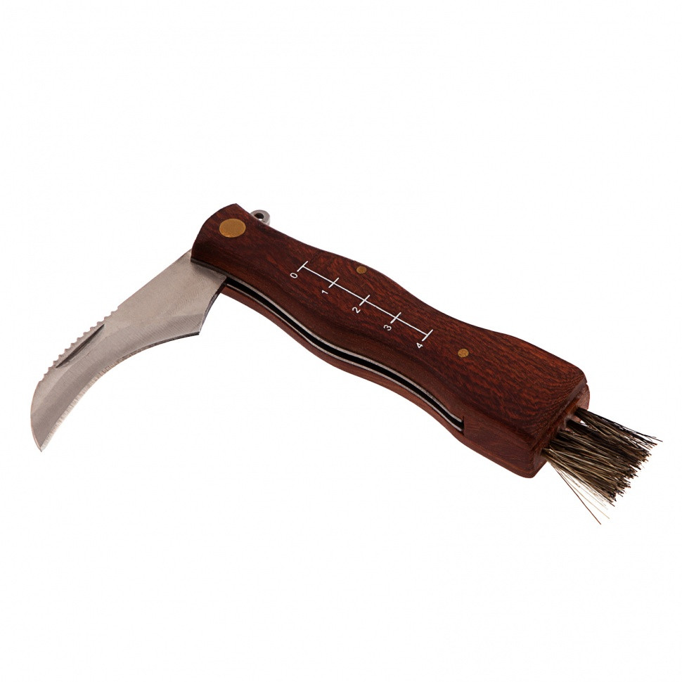 Нож грибника складной, 185 мм, деревянная рукоятка, Palisad - фото 3 - id-p207769078