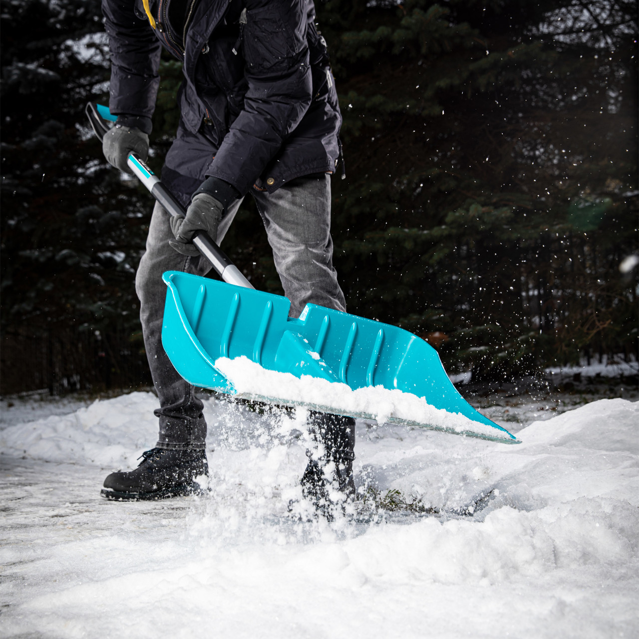 Лопата для уборки снега пластиковая Luxe, 540 х 375 х 1520 мм, стальной черенок, Palisad - фото 9 - id-p207769152
