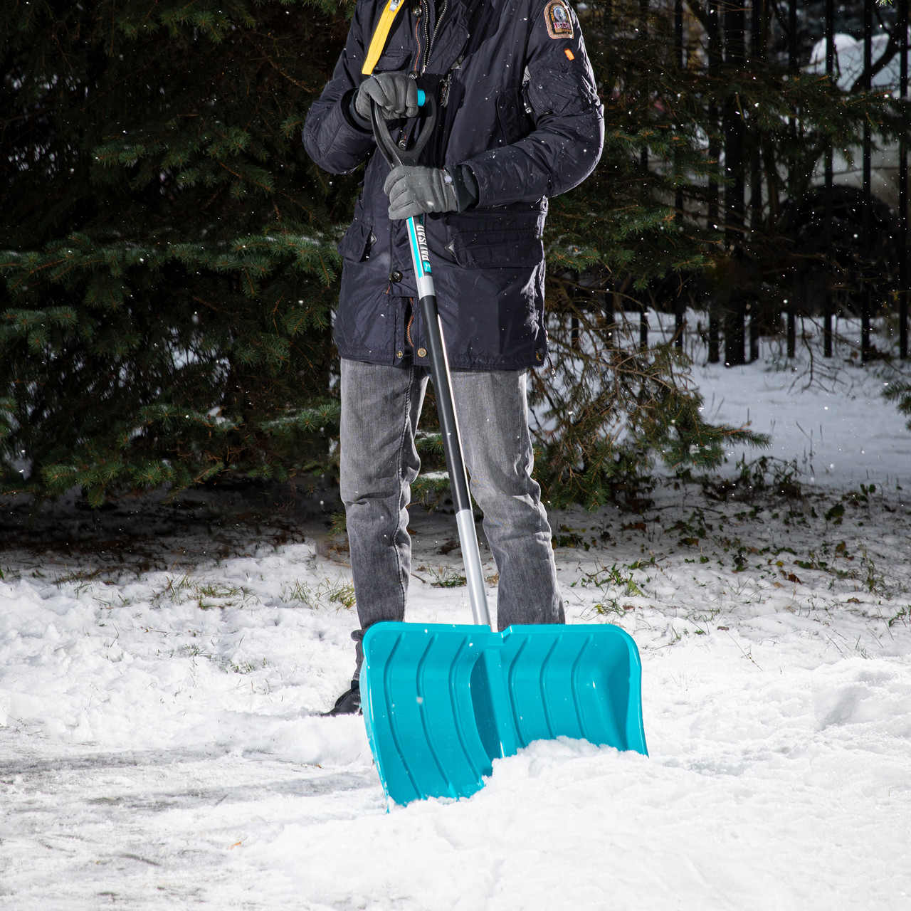 Лопата для уборки снега пластиковая Luxe, 540 х 375 х 1520 мм, стальной черенок, Palisad - фото 10 - id-p207769152