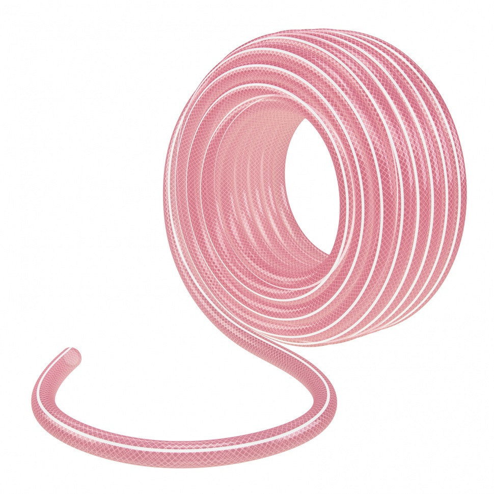 Шланг эластичный 3/4", 50 м, прозрачный розовый Palisad - фото 1 - id-p207769379