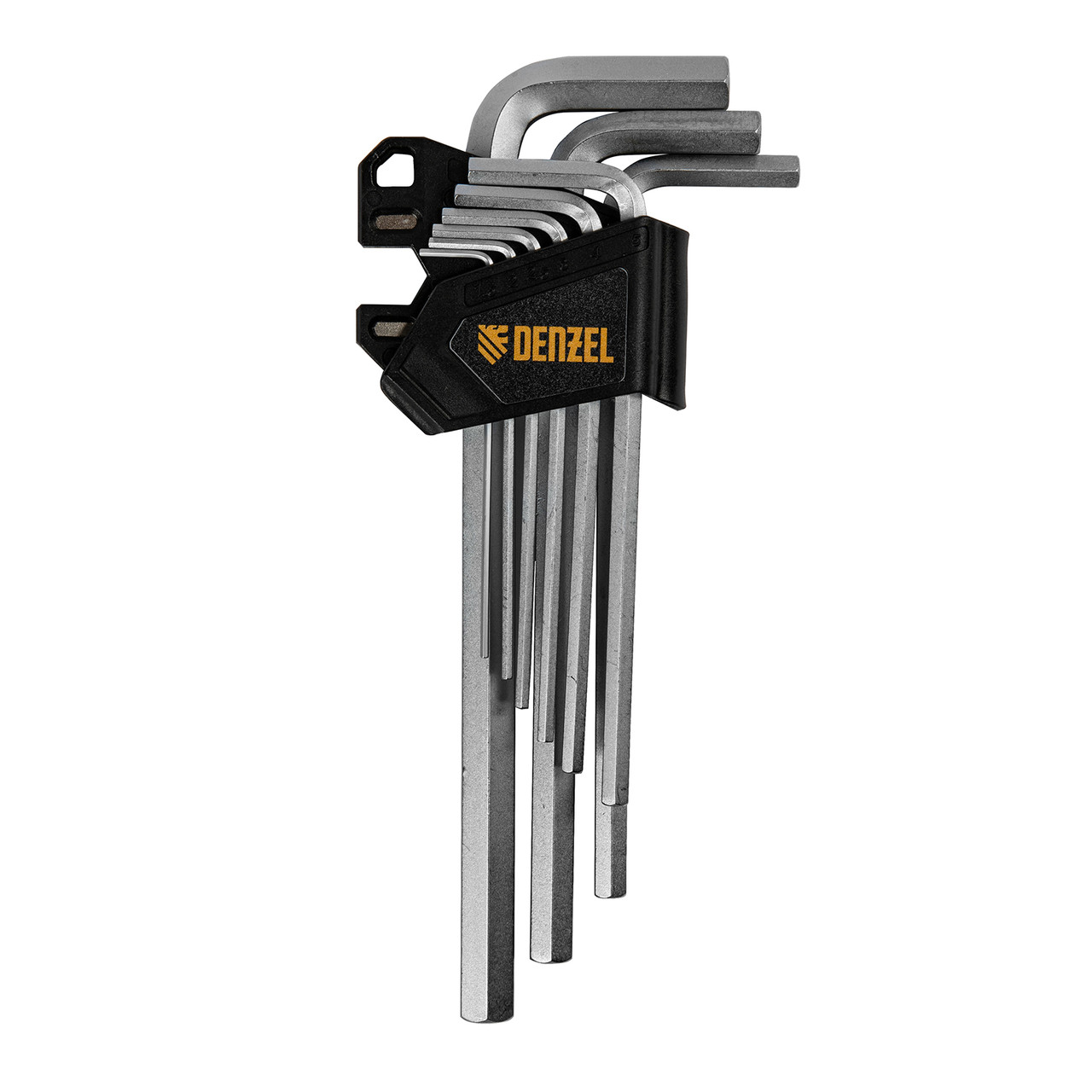 Набор ключей имбусовых, HEX, 1,5-10 мм, CrV, 9 шт., удлиненные Denzel - фото 2 - id-p207774046