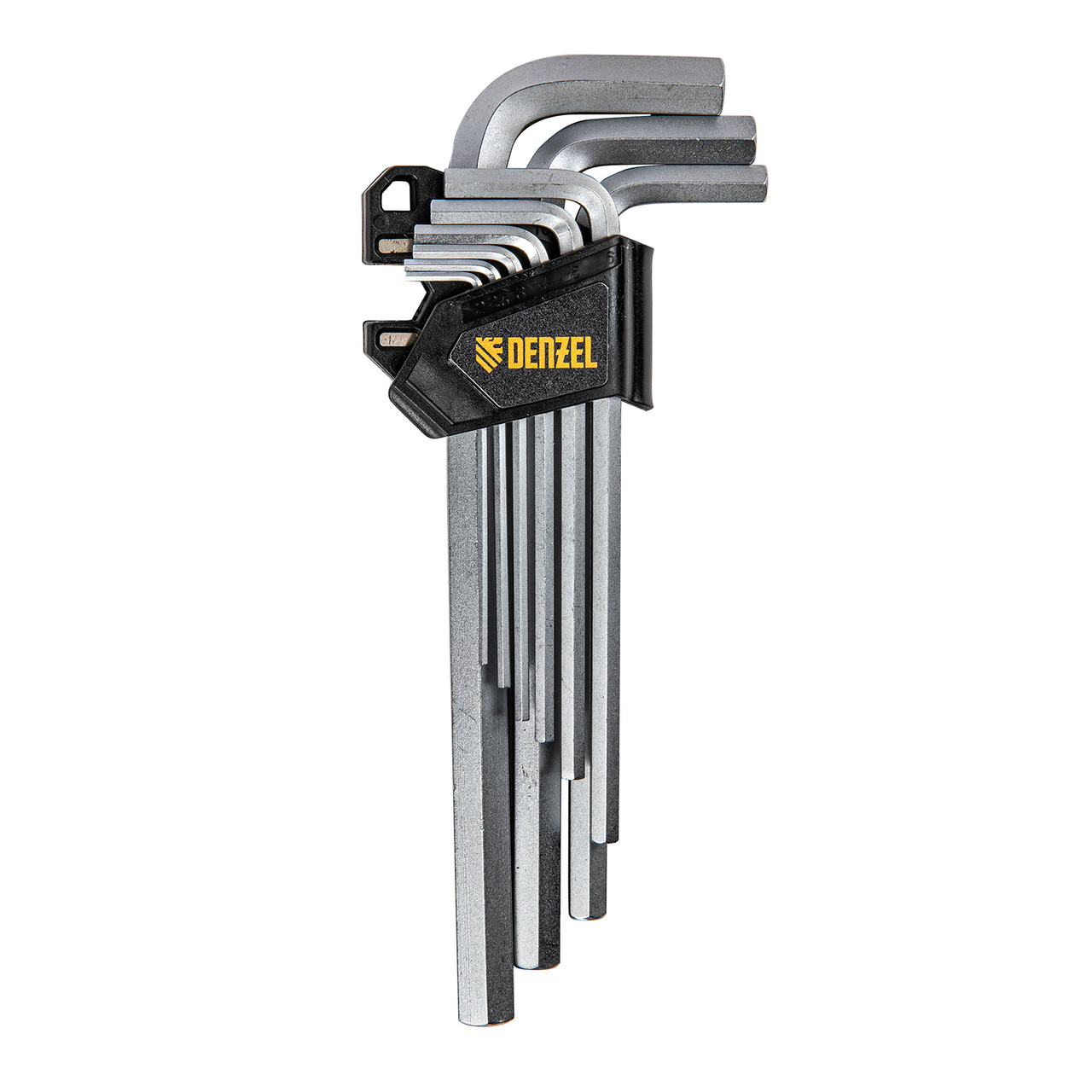Набор ключей имбусовых, HEX, 2-12 мм, CrV, 9 шт., удлиненные Denzel - фото 2 - id-p207774047