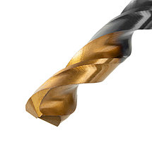 Сверло по металлу, 10 мм, HSS-Tin, Golden Tip, 8 шт. Denzel, фото 3