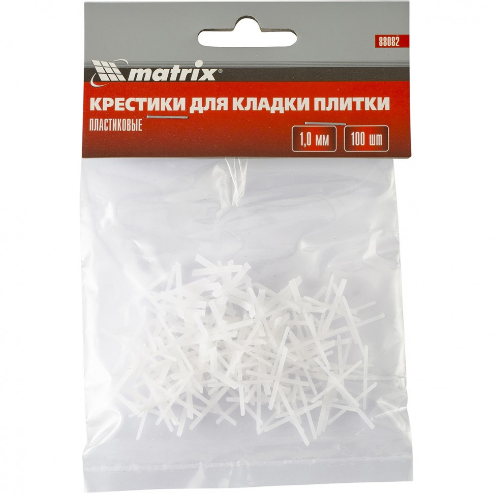 Крестики, 1.0 мм, для кладки плитки, 100 шт Matrix - фото 1 - id-p207771286