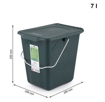 Урна для мусора Compost bucket 7л GREENLINE, зеленый - фото 9 - id-p207774346