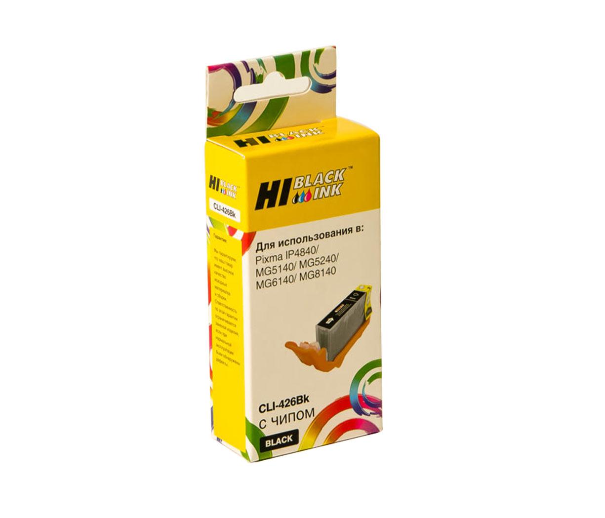 Картридж CLI-426BK/ 4556B001 (для Canon PIXMA MX884/ iP4840/ MG5140/ MG5340/ MG6240/ MG8140) Hi-Black, чёрный