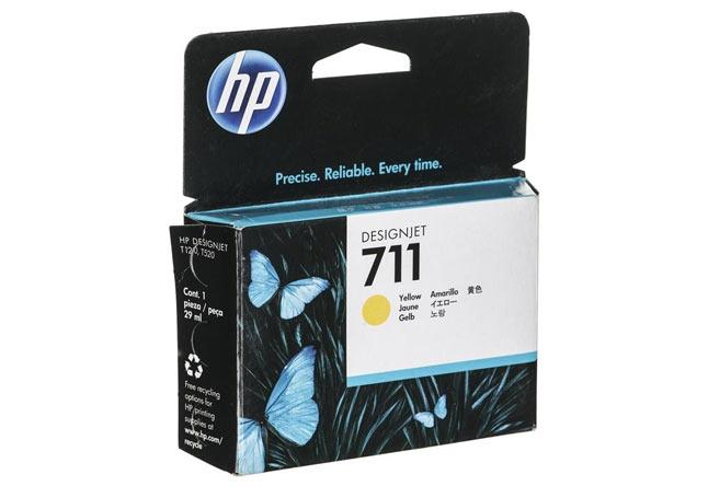 Картридж 711/ CZ132A (для HP DesignJet T120/ T125/ T130/ T520/ T525/ T530) жёлтый