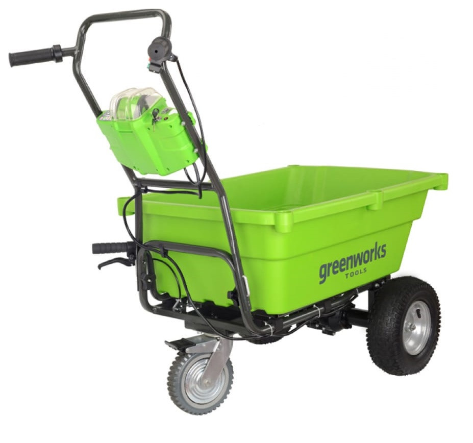 Аккумуляторная самоходная садовая тележка Greenworks G40GC 40В G-MAX (100кг, 106л) - фото 4 - id-p207789037