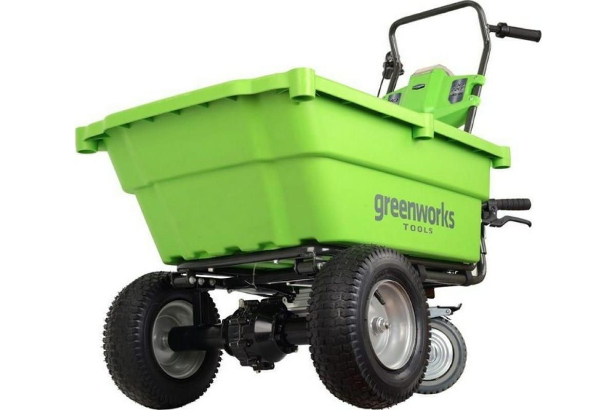 Аккумуляторная самоходная садовая тележка Greenworks G40GC 40В G-MAX (100кг, 106л) - фото 3 - id-p207789037