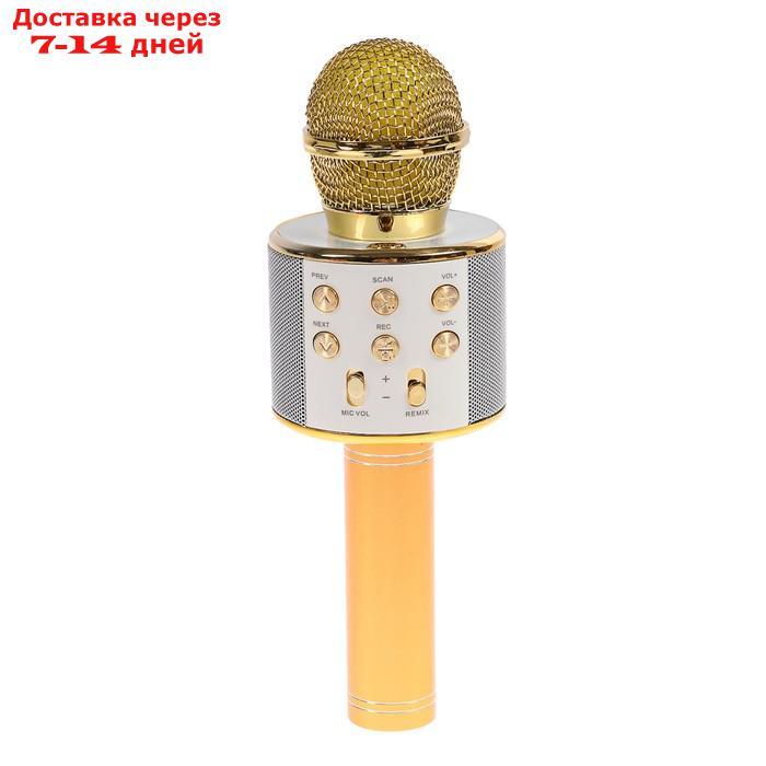 Микрофон для караоке LuazON LZZ-58, WS-858, 1800 мАч, жёлтый